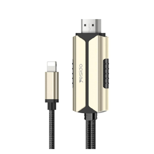 Adaptateur Lightning vers HDMI Yesido HM13 – Ultra HD – Or