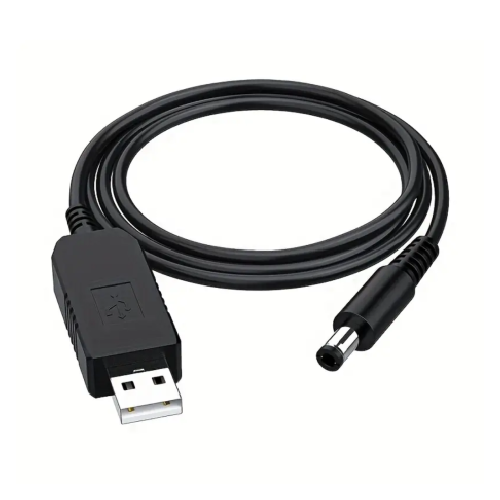 Câble USB vers DC 12 V – 5.5×2.1 mm – 0.88 m – Mâle