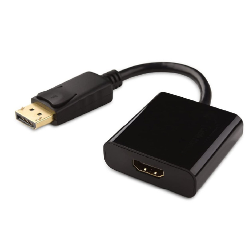 Mini adaptateur DisplayPort mâle HDMI femelle Noir